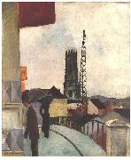 August Macke Catedral of Freiburg in the Switzerland France oil painting artist